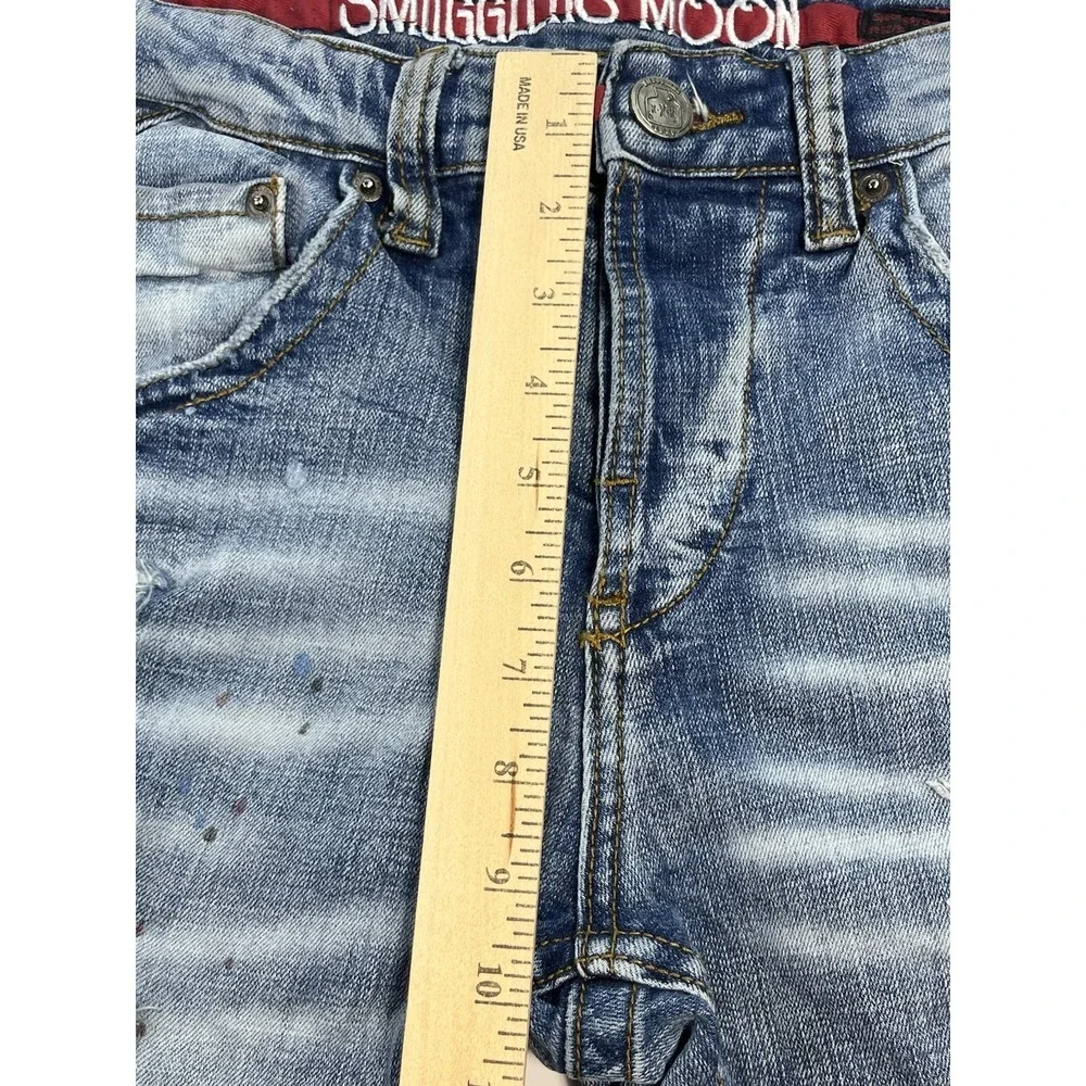 Smugglers Moon Jeans Men's 32x32 Distressed  Patches Button Fly 5 Pocket